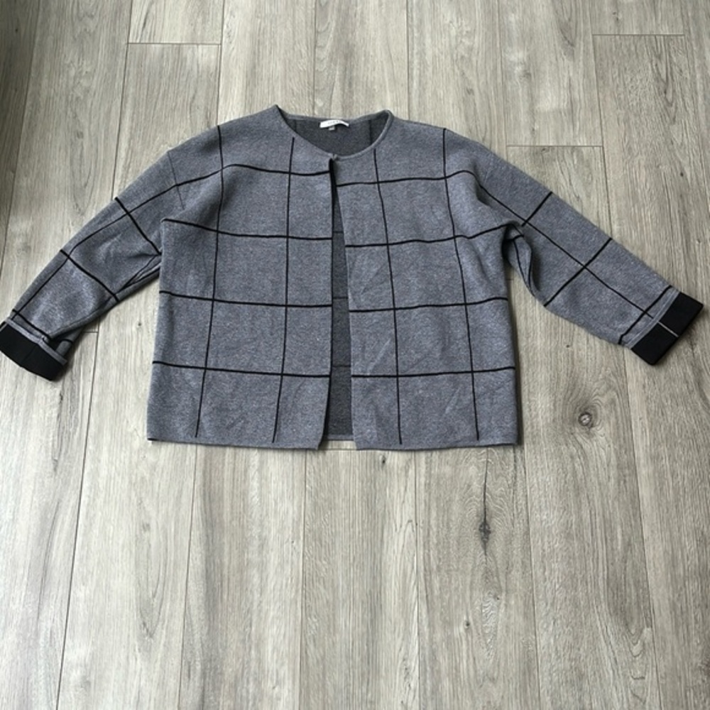 Sioni Cape Style Checked Cardigan